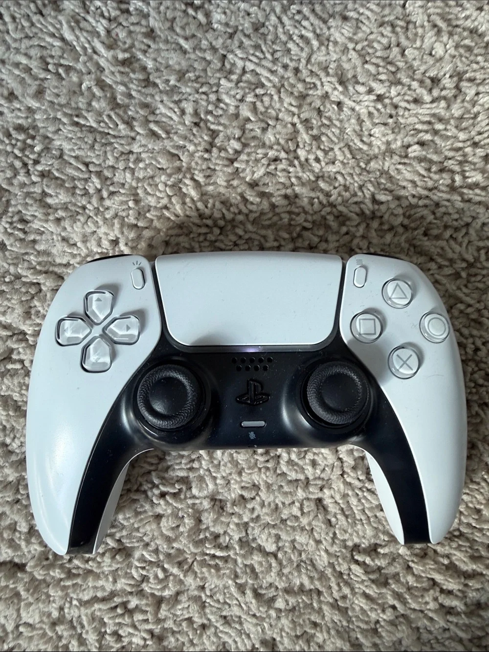 PS5 Sony DualSense Wireless Controller - White and Black with Blue Accent